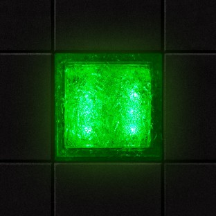 Светодиодная брусчатка Люмбрус LED Crystal 50x50 мм зелёная IP69K