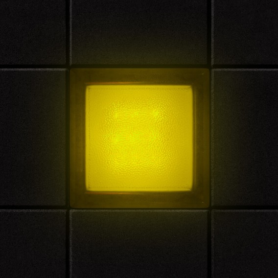 Светодиодная брусчатка Люмбрус LED City 100x100 мм жёлтая IP68