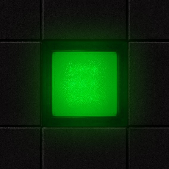 Светодиодная брусчатка Люмбрус LED City 100x100 мм зелёная IP68