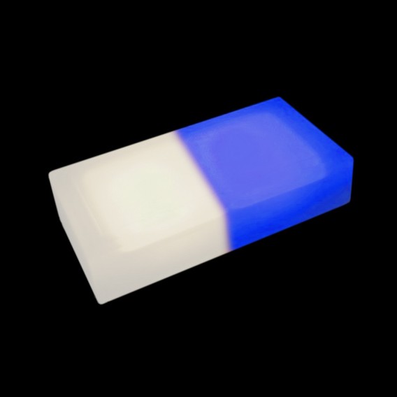 Светодиодная брусчатка 200x100x40 мм. двухцветная белый-синий IP68 купить в интернет-магазине