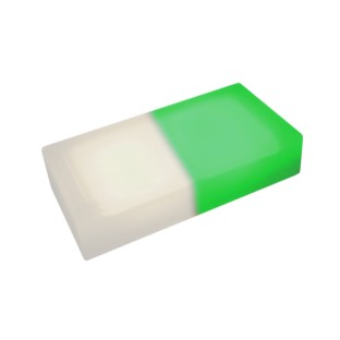Светодиодная брусчатка 200x100x40 мм. двухцветная белый-зелёный IP68