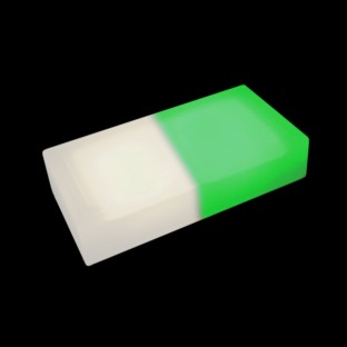 Светодиодная брусчатка 200x100x40 мм. двухцветная белый-зелёный IP68 купить в интернет-магазине
