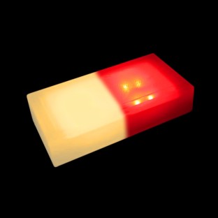 Светодиодная брусчатка Люмбрус LED City 100x200 мм жёлтый-красный IP68