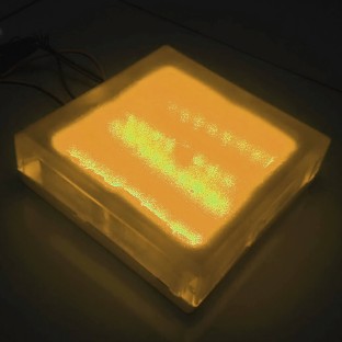 Светодиодная брусчатка 200x200x60 мм. одноцветная жёлтая IP68