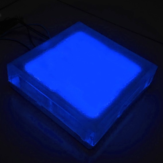 Светодиодная брусчатка Люмбрус LED City 200x200 мм синяя IP68