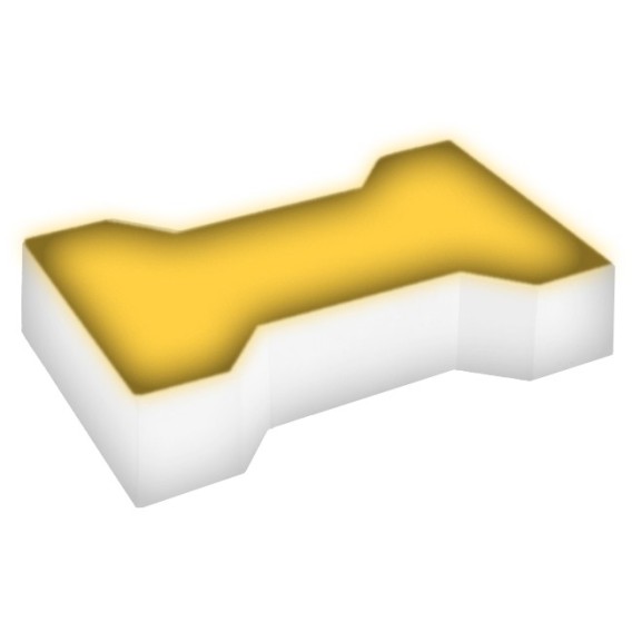 Светодиодная брусчатка Катушка-2 225x140x40 мм. одноцветная жёлтая IP68