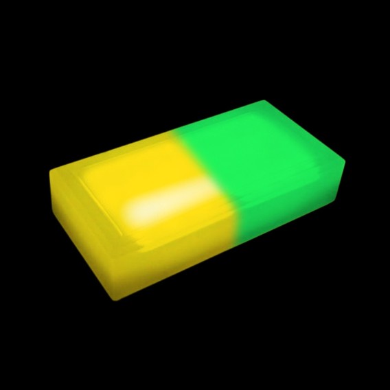 Светодиодная брусчатка Люмбрус LED City 100x200 мм жёлтый-зелёный IP68