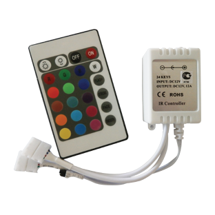 Контроллер RGB 12V 144 Вт / 24V 288 Вт с инфракрасным пультом ДУ