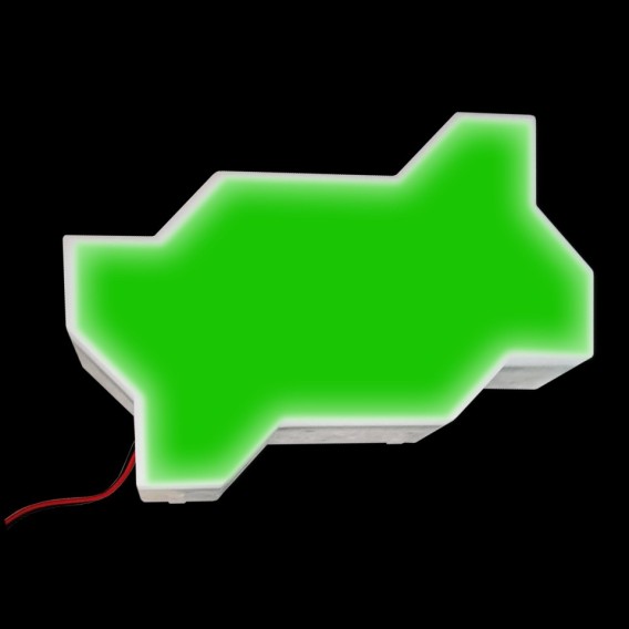 Светодиодная брусчатка Люмбрус Зигзаг зелёная IP68