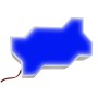 Светодиодная брусчатка Люмбрус Зигзаг синяя IP68