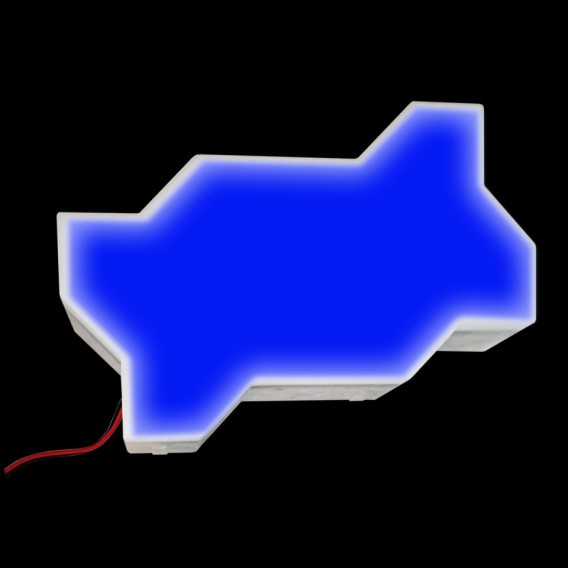 Светодиодная брусчатка Зигзаг (Волна) 225x112x40 мм. одноцветная синяя IP68