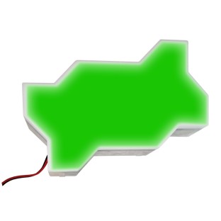 Светодиодная брусчатка Зигзаг (Волна) 225x112x60 мм. одноцветная зелёная IP68