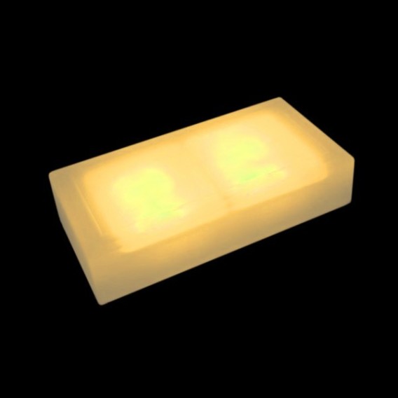 Светодиодная брусчатка 200x100x60 мм. одноцветная жёлтая IP68 купить в интернет-магазине