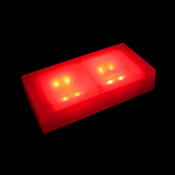 Светодиодная брусчатка Люмбрус LED City 100x200 мм красная IP68