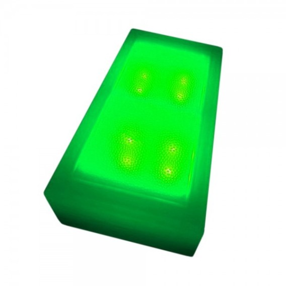 Светодиодная брусчатка 200x100x60 мм. одноцветная зелёная IP68 купить в интернет-магазине