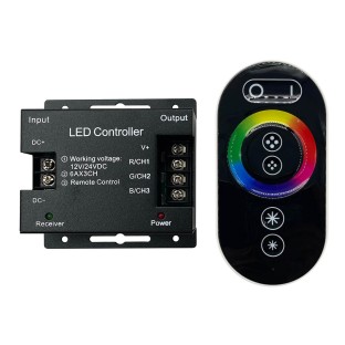 Контроллер RGB для светодиодной брусчатки 216 Вт. 12V (432 Вт. 24V) с кольцевым сенсорным радиопультом ДУ