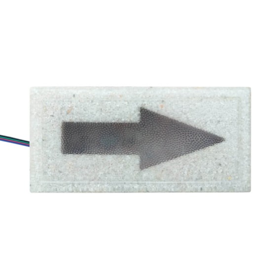 Светодиодная брусчатка с указателем "Стрелка" 100x200x60 мм. одноцветная IP68