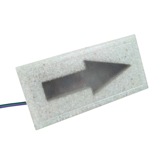 Светодиодная брусчатка с указателем Стрелка 100x200 мм многоцветная RGB IP68