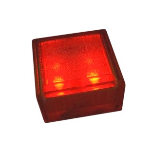 Светодиодная брусчатка 100x100x60 мм. одноцветная красная IP68 купить в интернет-магазине