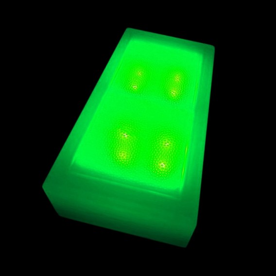 Светодиодная брусчатка 200x100x40 мм. одноцветная зелёная IP68 купить в интернет-магазине