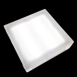 Светодиодная брусчатка 200x200x40 мм. одноцветная белая IP68 купить в интернет-магазине