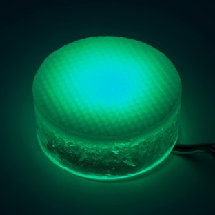 Грунтовый светильник Люмбрус LED Spot круглый 80 мм зелёный IP68