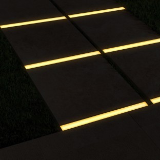 Тротуарный светильник Люмбрус LED Line 300x30 мм жёлтый