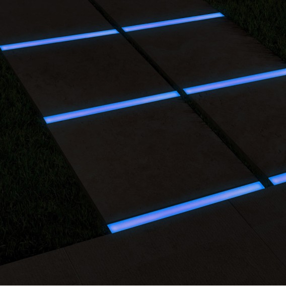 Тротуарный светильник Люмбрус LED Line 300x30 мм синий