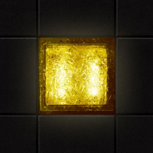 Светодиодная брусчатка Люмбрус LED Crystal 100x100 мм жёлтая IP69K