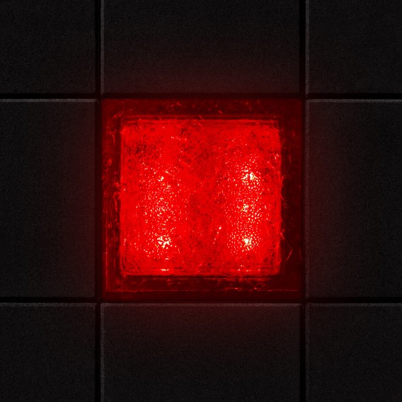 Светодиодная брусчатка Люмбрус LED Crystal 100x100 мм красная IP69K