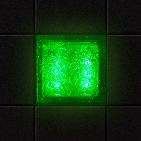 Светодиодная брусчатка Люмбрус LED Crystal 100x100 мм зелёная IP69K