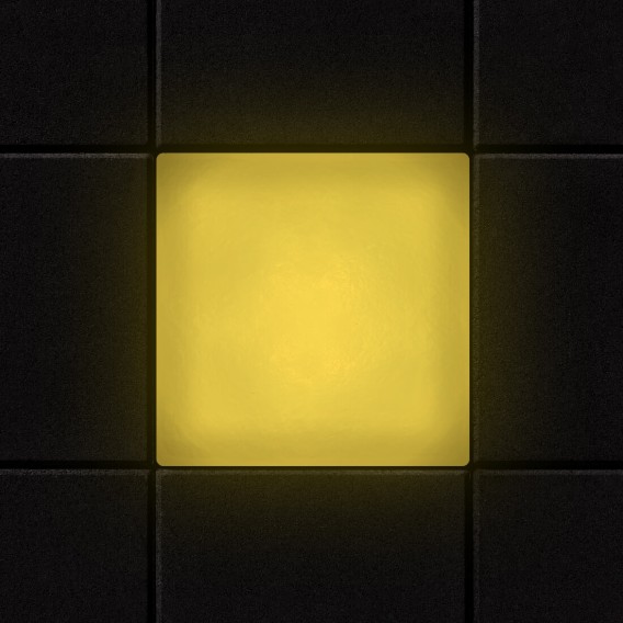 Светодиодная брусчатка Люмбрус LED Stone 100x100 мм жёлтая IP68