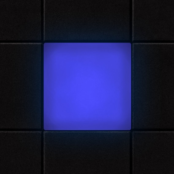 Светодиодная брусчатка Люмбрус LED Stone 100x100 мм синяя IP68