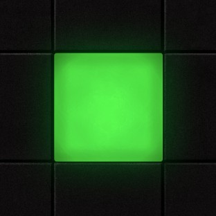 Светодиодная брусчатка Люмбрус LED Stone 100x100 мм зелёная IP68