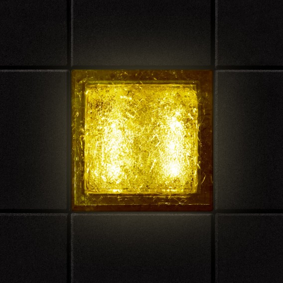 Светодиодная брусчатка Люмбрус LED Crystal 70x70 мм жёлтая IP69K